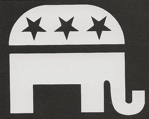 Republican Elephant Sticker GOP Freedom Liberty Trust God Country USA Bumper - Bild 1 von 1