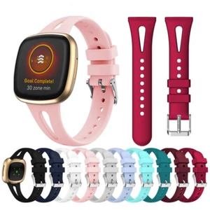 For Fitbit Versa 3 Sense Slim Silicone Strap Wristband Replacement Watch Band - Picture 1 of 14