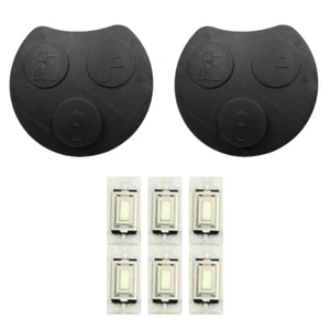 2X Tastenfeld Auto Schlüssel Pad+6X TASTER passend für Smart 450 fortwo Roadster - Picture 1 of 6