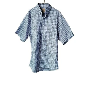 Gunnison Creek Outfitters camicia uomo taglia LT tartan plaid collo con bottoni 16,5 - Foto 1 di 9