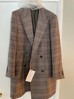 Brooks Brothers wool/cashmere DB topcoat brown 42 Made in Italy NWT - Image 1 of 4