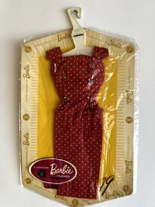 Vintage Barbie bambola rosso arrugginito a pois tubino vestito Pak, originale Mattel anni 60, - Foto 1 di 3