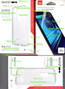 2 TECH 21 MOTOROLA DROID TURBO 2 HÜLLE HANDY + DISPLAYSCHUTZFOLIE VERIZON MOTO - Bild 1 von 1