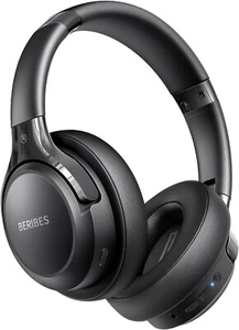 Bluetooth Over-Ear Headphones, 65H Playtime, HiFi Stereo, Deep Bass, Mic - Picture 1 of 7