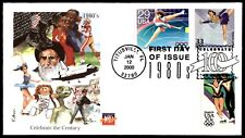 2000 Figure Skating FDC- Celebrate the Century 1980's EDKEN Cachet-Stamp Variety