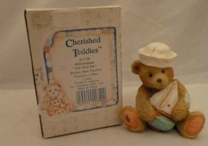 1992 Enesco CHERISHED TEDDIES Sail With Me Brother Bear 911739 w/BOX ! - Picture 1 of 6