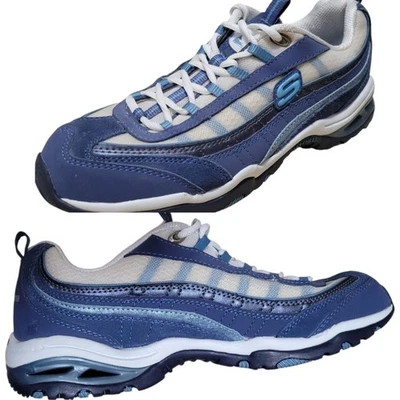 Skechers Sport Sneakers US 8.5 Two Tone Blue Lace Up Athletic Training 11263 - Image 1 of 4