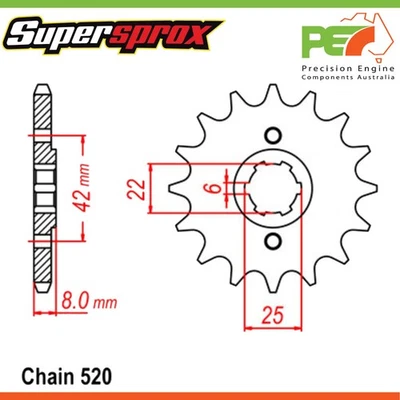 New SUPERSPROX Front & Rear Sprocket Kit For HONDA XR500R 500cc - Image 1 of 4
