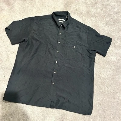 Campa  Moda Easy  Care Men’s Black Button Down Wholly- XL - Image 1 of 4