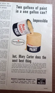 1967 print ad - Mary Carter Paint Company home paints Vintage Advertising Advert - Picture 1 of 1