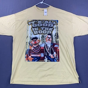 Ervingeoffrey Shirt The Hood Muppet Graphic Tee 4XL Yellow Sesame Street Urban - Picture 1 of 11