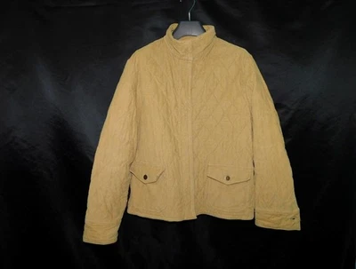 Eddie Bauer XL Marrón Claro Acolchado Pana Chaqueta Cremallera Frontal Abrigo Mujer XL Foto 1 de 4