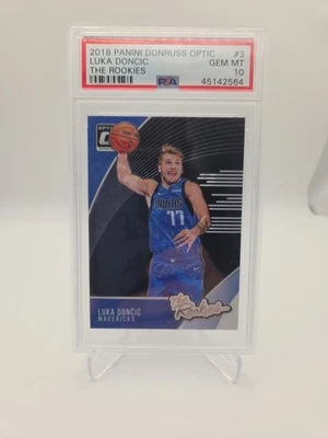 Luka Doncic 2018 Panini Donruss Optic The Rookies #3 PSA 10 gemas como nuevo leer Foto 1 de 3