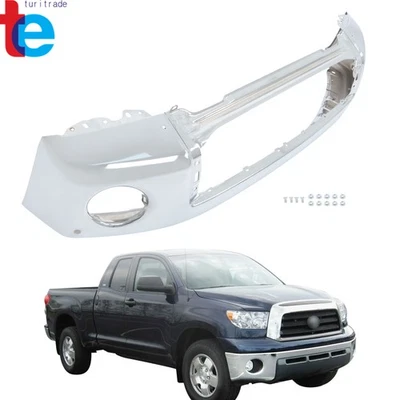 Front Bumper For Toyota Tundra 2007-2012 2013 Split-Type Chrome W/ Sensor Holes Foto 1 de 4