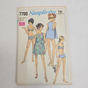 Vintage Pattern Simplicity #7700 SZ 9 JP Bust 33 Swim Cover 1968 - Picture 1 of 9