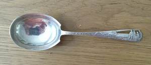 CUCCHIAIO BACCHE SOUVENIR ARGENTO STERLING PLYMOUTH PELLEGRINI ROCCIA MAYFLOWER/ROBBINS - Foto 1 di 5