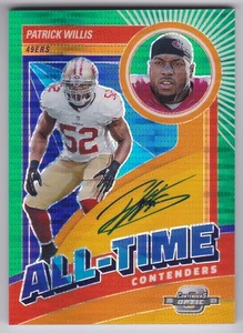 2023 Contenders Optic Patrick Willis All-Time Contenders Green Pulsar Auto 07/20 - Bild 1 von 2