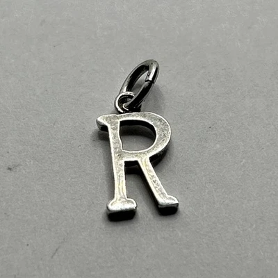 NEW Sterling Silver 925 Letter R Initial Charm Pendant - Image 1 of 4