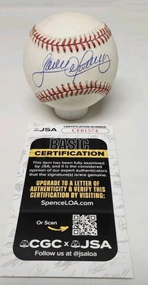 Sandy Alomar Jr. Signed Auto Rawlings Official American League Baseball JSA A7 - Image 1 of 4