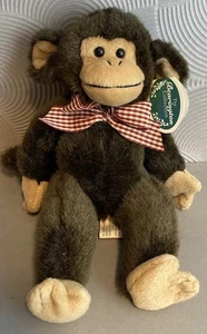 The Bearington Collection Brown Monkey Plush Stuffed Animal Toy Marty Jr 9” - Picture 1 of 8