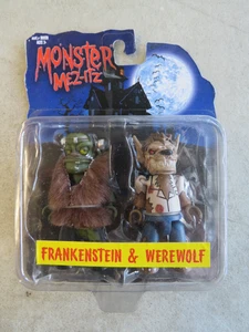 MOC 2003 Monster Mez-Itz Frankenstein & Werewolf 3" Figure Set Mezco - Picture 1 of 2