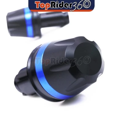 BLUE CNC Bar End Sliders MOIRE For Kawasaki ZZR1200 02-05 04 03 - Изображение 1 из 4