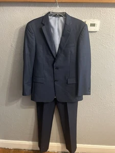 Traje de traje de lana azul Tommy Hilfiger para hombre talla 40R pantalones 35x31 - Imagen 1 de 9