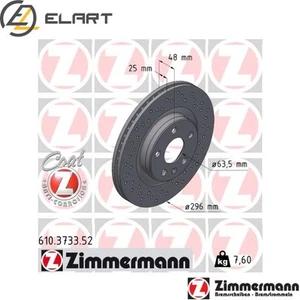 2x BRAKE DISC 610.3733.52 FOR VOLVO XC40 B4204T14/4204T47/4204T31/420T5 2.0L - Picture 1 of 6