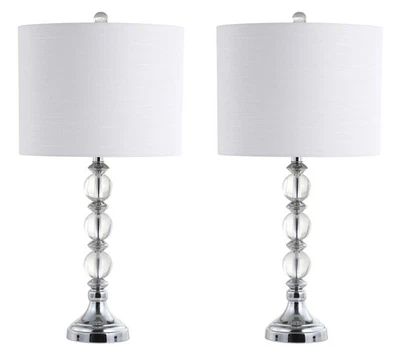 JYL5041A-SET2 Set of 2 Table Lamps Paul 26" Crystal/Metal LED Table Lamp Cont... - Image 1 of 4