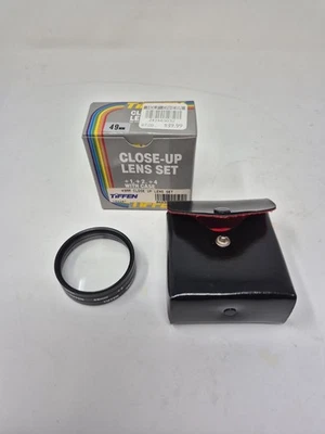 Vintage Tiffen 49MM Close-up Lens Filter Set Of 3 (+1, +2, +4) w/Case and Box - Image 1 of 4