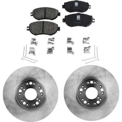 Kit de disco de freio e pastilha para 1993-1994 Lexus LS400 dianteiro para pinça de 4 pistões - Imagem 1 de 4