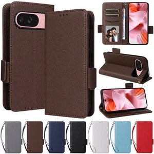Strap PU Leather Wallet Phone Case For Google Pixel 9 Pro XL 8A 7A 6A 8 7 6 Pro - Picture 1 of 71