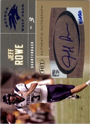 2007 SAGE HIT Autographs Gold #6 Jeff Rowe Auto /250 FB - Image 1 of 2