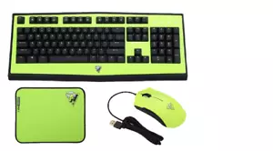 NEW Rantopad Mechanical PC Gaming Keyboard / Mouse / Mousepad Bundle Neon Green - Picture 1 of 4