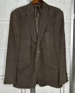 Blazer Mens 44L Brown Corduroy Suit Jacket Coat Paisley - Picture 1 of 12