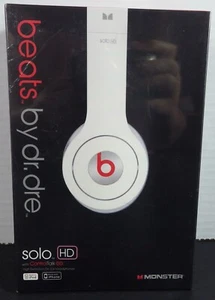 Monster Beats Solo By DR.DRE Headphones With Control Talk White Sealed New -Box - Picture 1 of 4