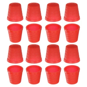 50pcs Sewing Thimble Plastic Sewing Thimble Finger Protector, Red - Picture 1 of 5