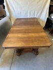 1800’s Vintage Oak Hand Carved Griffin Banquet Table (for sale)