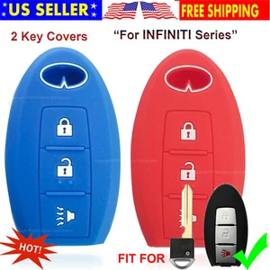 2pcs Silicone 3B Smart Fob Case Cover Remote Control Protector for Infiniti Key - Picture 1 of 4