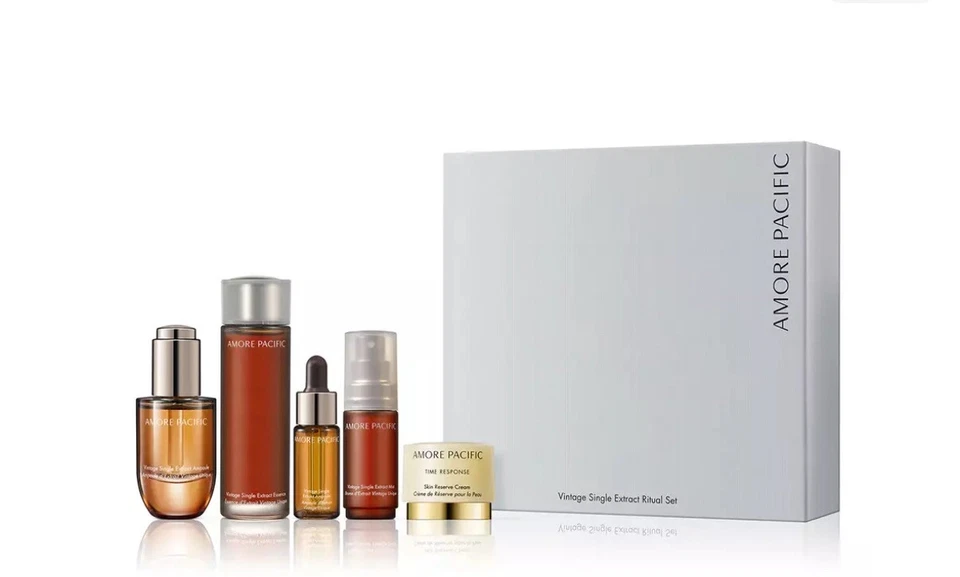 AmorePacific Vintage Single Essence Set Korean Skincare with Green Tea for Glow