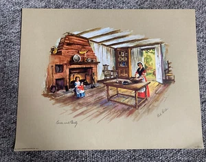 Vintage Paul Porter Art Print "Peace And Plenty” Lithograph 14" x 11" Not Framed - Picture 1 of 4