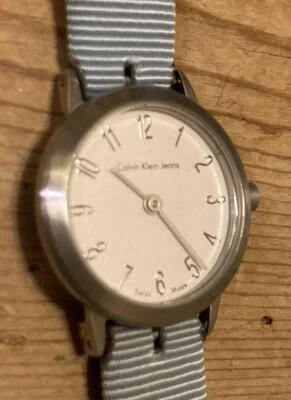 David Yurman Blue satin belt Calvin Klein Jeans Watch Genuine sterling silver - Image 1 of 4