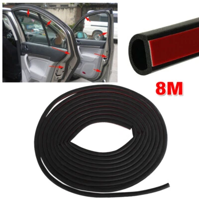 Tira hueca de goma universal para puerta de coche 8M Weatherstrip Big en forma de D Foto 1 de 4