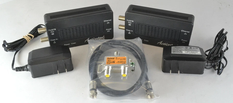 Actiontec Bonded MoCA 2.0 Ethernet to Coax Adapter - Black, Pack of 2  - Image 1 of 4