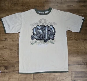 VTG Y2K South Pole T Shirt Men M Cream S/S Embroidered 1991 Ltd. Edition Crew - Picture 1 of 15