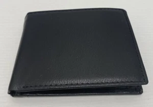 Men’s Black Leather Bifold Zipper wallet - Picture 1 of 8
