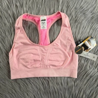 Avia Wirefree Sports Bra Womens Size Medium Pink Seamless Reversible Racerback - Image 1 of 4