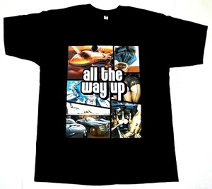 Hustle Lifestyle T-shirt ALL THE WAY UP Cash $ Men's 100%Cotton Tee New - Picture 1 of 2