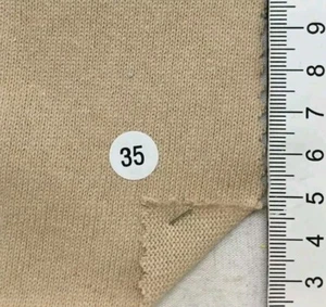 100% Cotton Jersey Fabric In Beige - 6 Yards x 55 Inches - gsm 228 - Picture 1 of 1