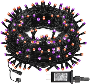 Halloween 300 LED String Lights, 100FT String Lights with 8 Lighting Modes, Hall - Picture 1 of 12